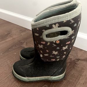 Used waterproof BOGS. Kid Size 11 with Pegasus/unicorn